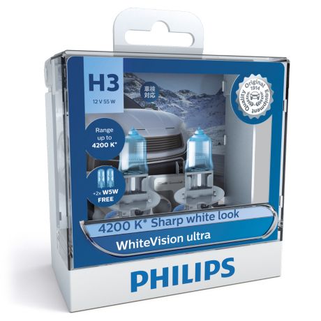 12336WVUSM WhiteVision ultra car headlight bulb