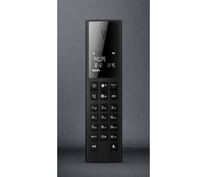 Philips Línea V M3502B/34 Teléfono Inalámbrico Duo de Diseño Negro