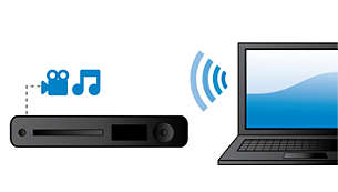 Link de rede para DLNA para reproduzir músicas e vídeos do seu PC