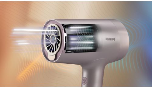 Intelligent varm og kold tilstand giver op til 60 % mere glansfuldt hår*