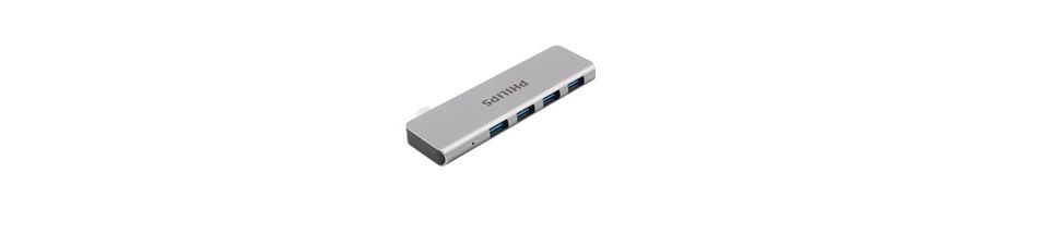 USB-C 集线器扩展到 4 端口迷你集线器