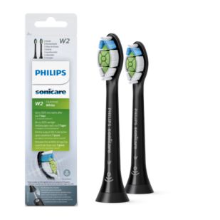 W2 Optimal White Pack de 2 recargas pretas de escovas Sonicare