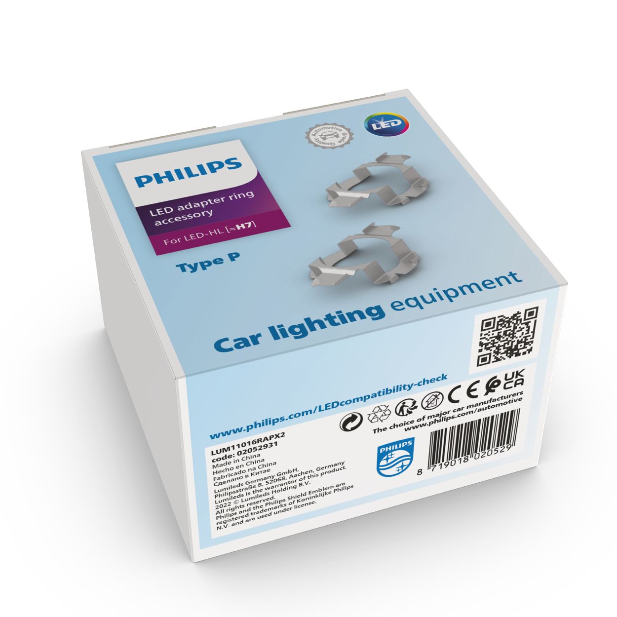 Pack 2 Ampoules LED H7 Philips Ultinon PRO3022