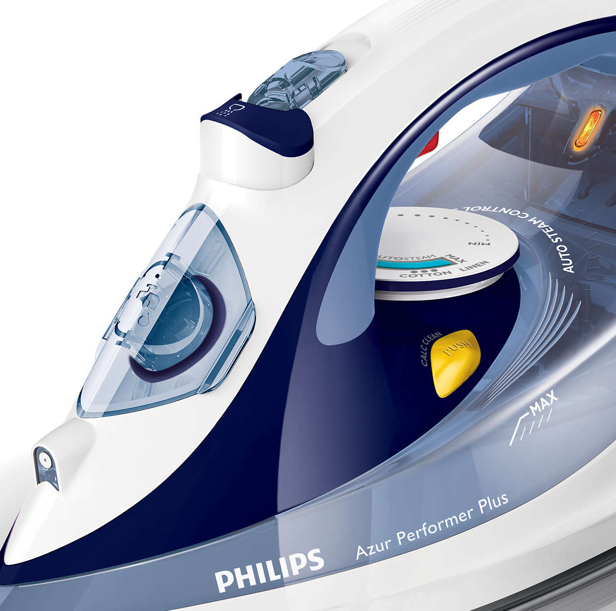 Ferro da Stiro Philips Azur Performer Plus 2400W Vapore Recipiente Anti Calcare 
