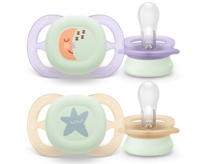 Avent Dark Philips Pacifier - Ultra Start Nighttime - Scf075/17