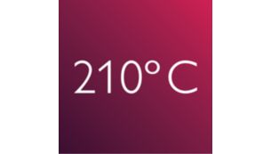 Profesjonell høy temperatur på 210°C for perfekte resultater