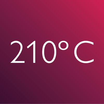 Alta temperatura profesional de 210 °C para obtener resultados perfectos
