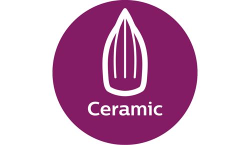 Ceramic soleplate for easy gliding and scratch resistance