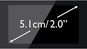 Visor preto-no-branco de 5,1 cm (2") de leitura fácil