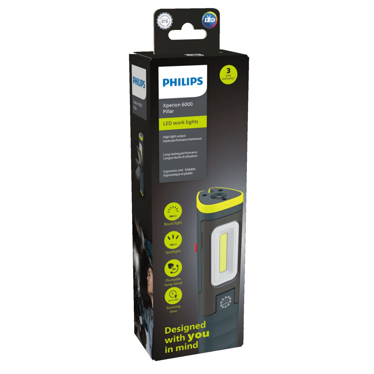 PHILIPS ヘッドライト HL22M モーションセンサー付き6個セット Work light Xperion 6000 Pillar LUMX60PILLX1/50 | Philips