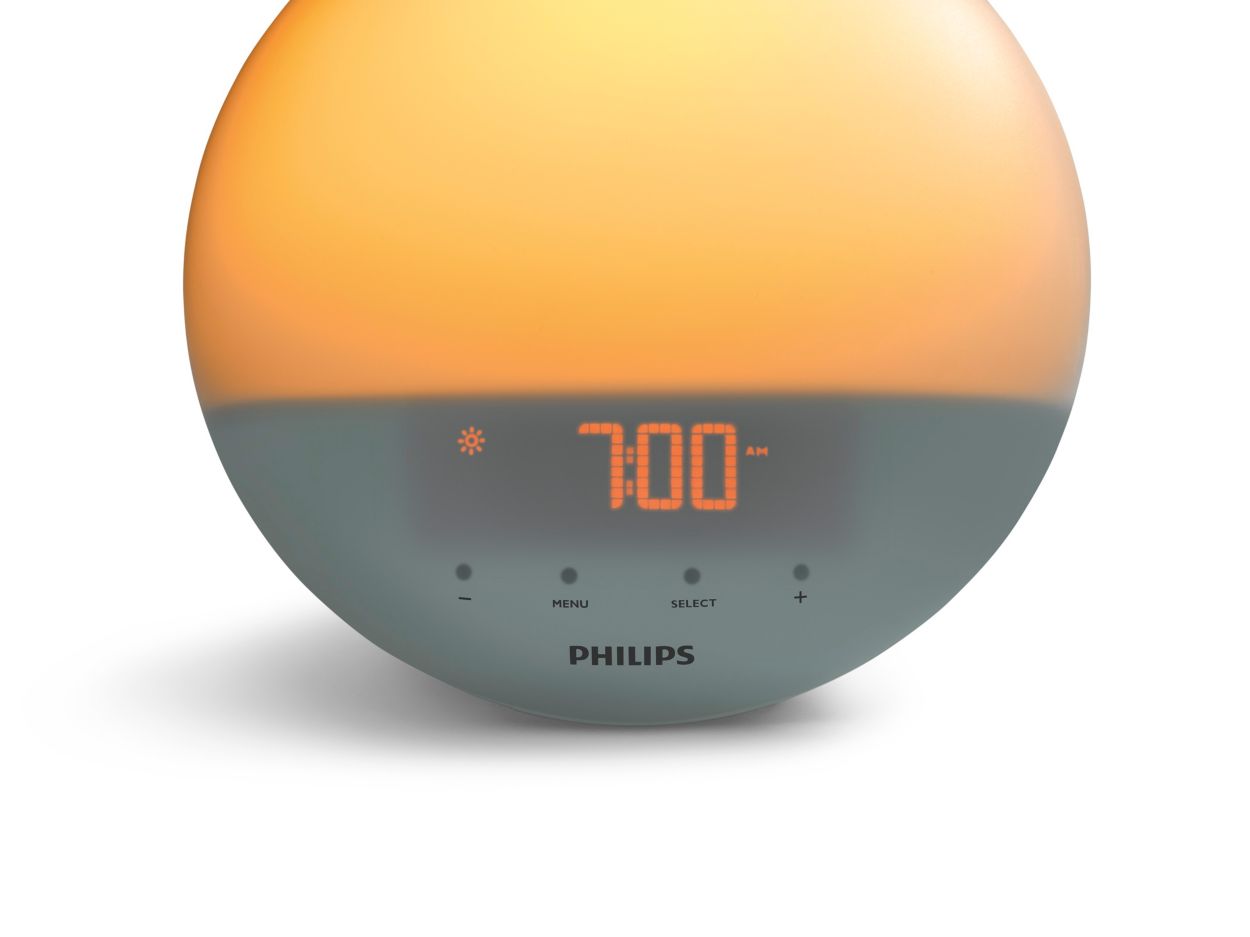 Philips HF3520 Wake-Up Light With Colored Sunrise Simulation, White 