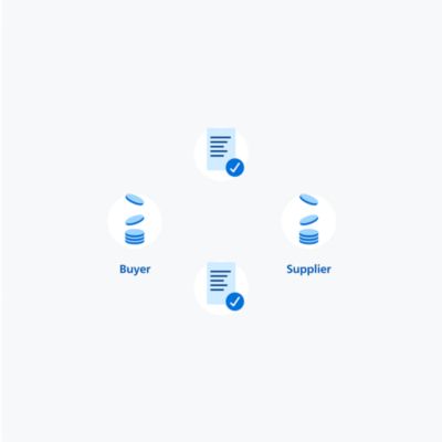 Illustration visual of buyer supplier interaction