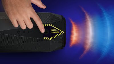 SHOQ režimo mygtukas ekstremaliam garsumui