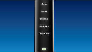 5 modes: Clean, White, Sensitive, Gum Care, Deep Clean