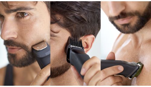 11 pezzi per rifinire barba e capelli
