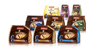 Auswahl an speziell entwickelten Marcilla-SENSEO®-Kaffeepads