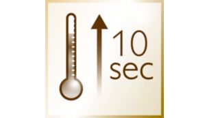Temps de chauffe de seulement 10 s