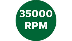 Up to 35,000 rpm