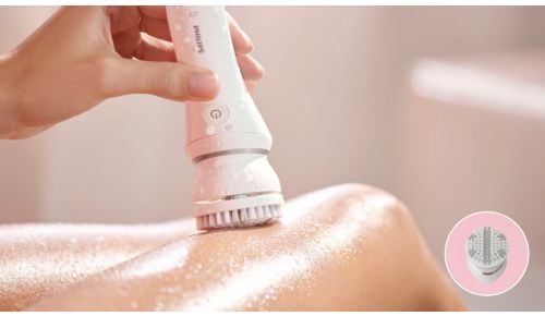 Cepillo de exfoliación para evitar el vello subcutáneo