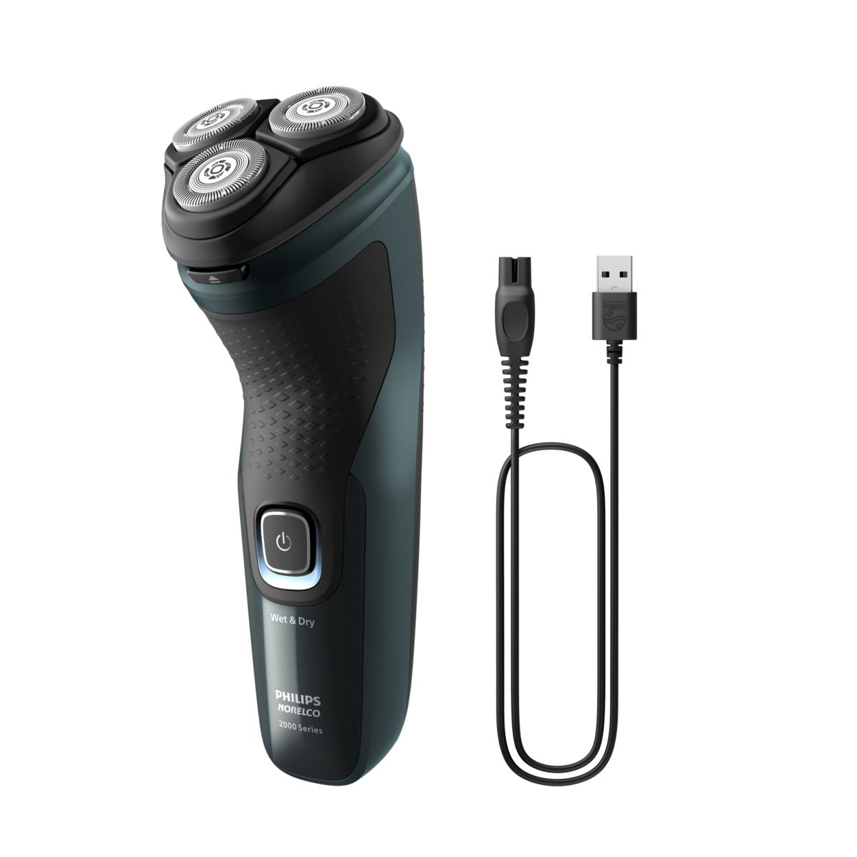 Philips Norelco Shaver 2600, Afeitadora eléctrica inalámbrica con cable y  recargable con recortadora emergente, X3052/91