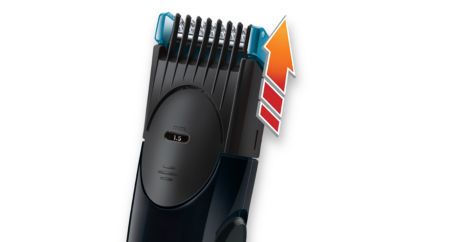 Length settings from 1.5mm to 7mm, 0.5mm without the comb