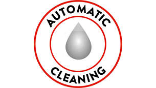 Altijd een schone machine dankzij automatische reiniging van het doorloopsysteem