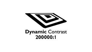 "Dynamic contrast 200000:1 for incredible rich black details