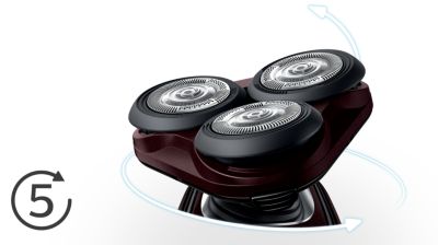 Galviņas noliecas 5 virzienos ātram un gludam skuvumam