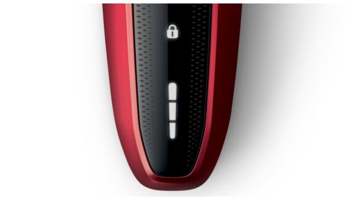 3-stufige Akkustands- und Reisesicherungsanzeige