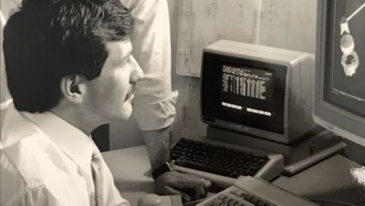 Retro computer werkstation