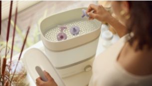 Design prevents water from getting trapped in the nipple