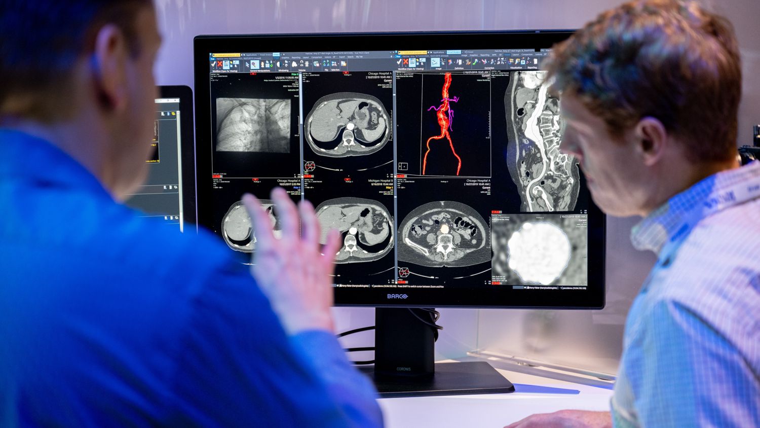 Desktop showing clinical images