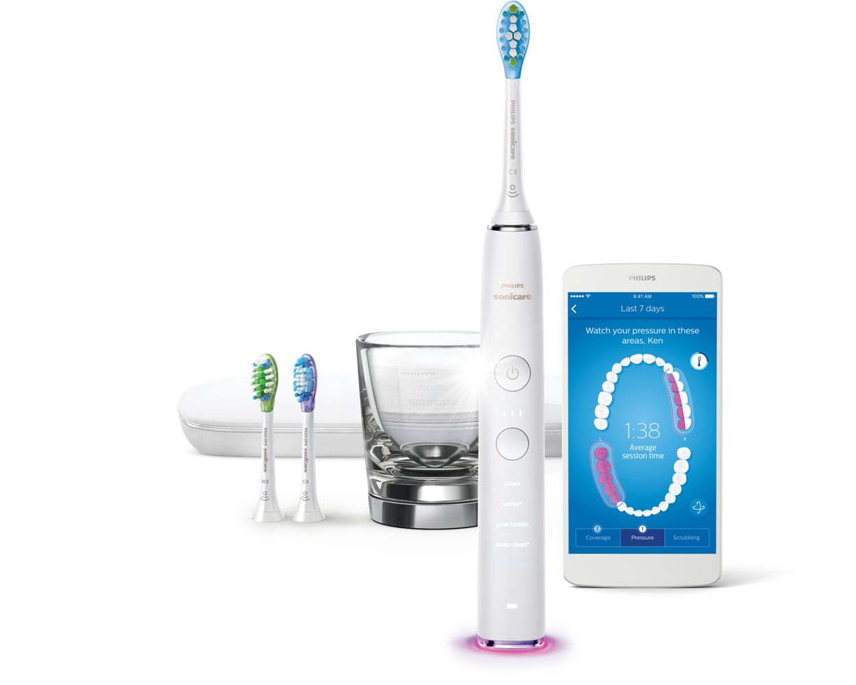 Sonic electric toothbrush with app