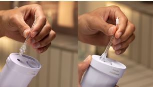Two nozzles for gentle and effective cleaning