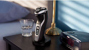 Charging stand keeps the shaver stored, charged and ready