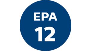 EPA 12 filter with 99.5% filtration of dust