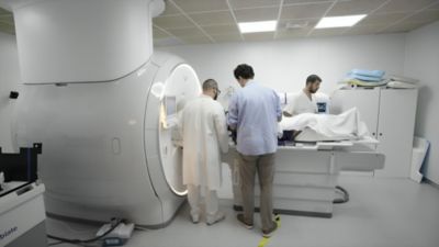 Philips MRI guided MRgFUS procedure at hospital
