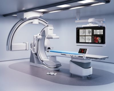 Sistema de terapia guiada por imágenes Philips Azurion en una suite hospitalaria