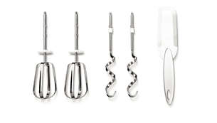Beaters and dough hooks included