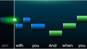 Sing in perfect rhythm with on-screen lyrics