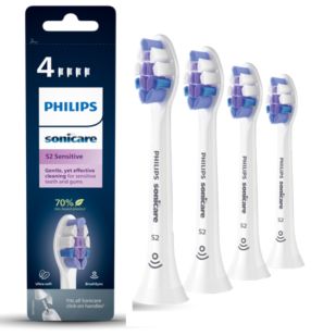 S2 Sensitive Pack de 4 cabezales blancos de cepillos Sonicare