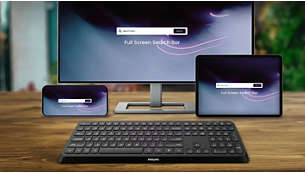 O teclado universal suporta vários dispositivos