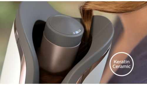 Rivestimento in ceramica e cheratina per capelli lisci e protetti