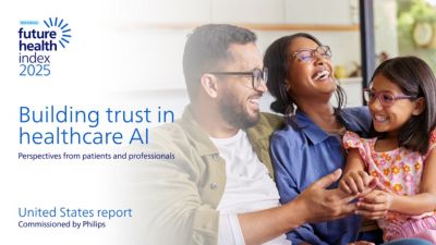 Future Health Index 2025 US report cover: Building trust in healthcare AI