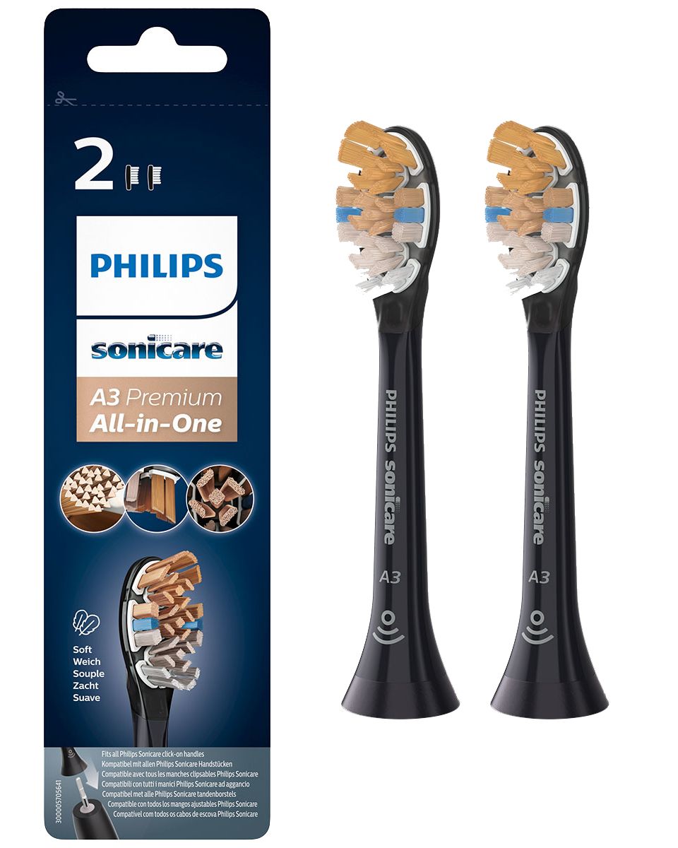 A3 Premium 2-pack all-in-one sonic toothbrush heads HX9092/11