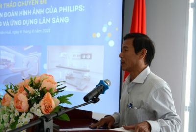 Bác sĩ Lê Việt Bắc phát biểu khai mạc hội thảo chẩn đoán hình ảnh