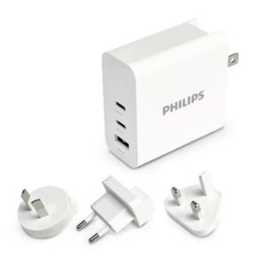 Wall charger with 2 charging ports, USB-C and USB-A