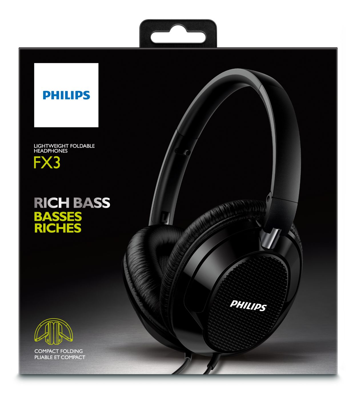 PHILIPS FX3BK ブラック ヘッドホン 密閉型 ヘッドフォン FX3BK/00 | Philips