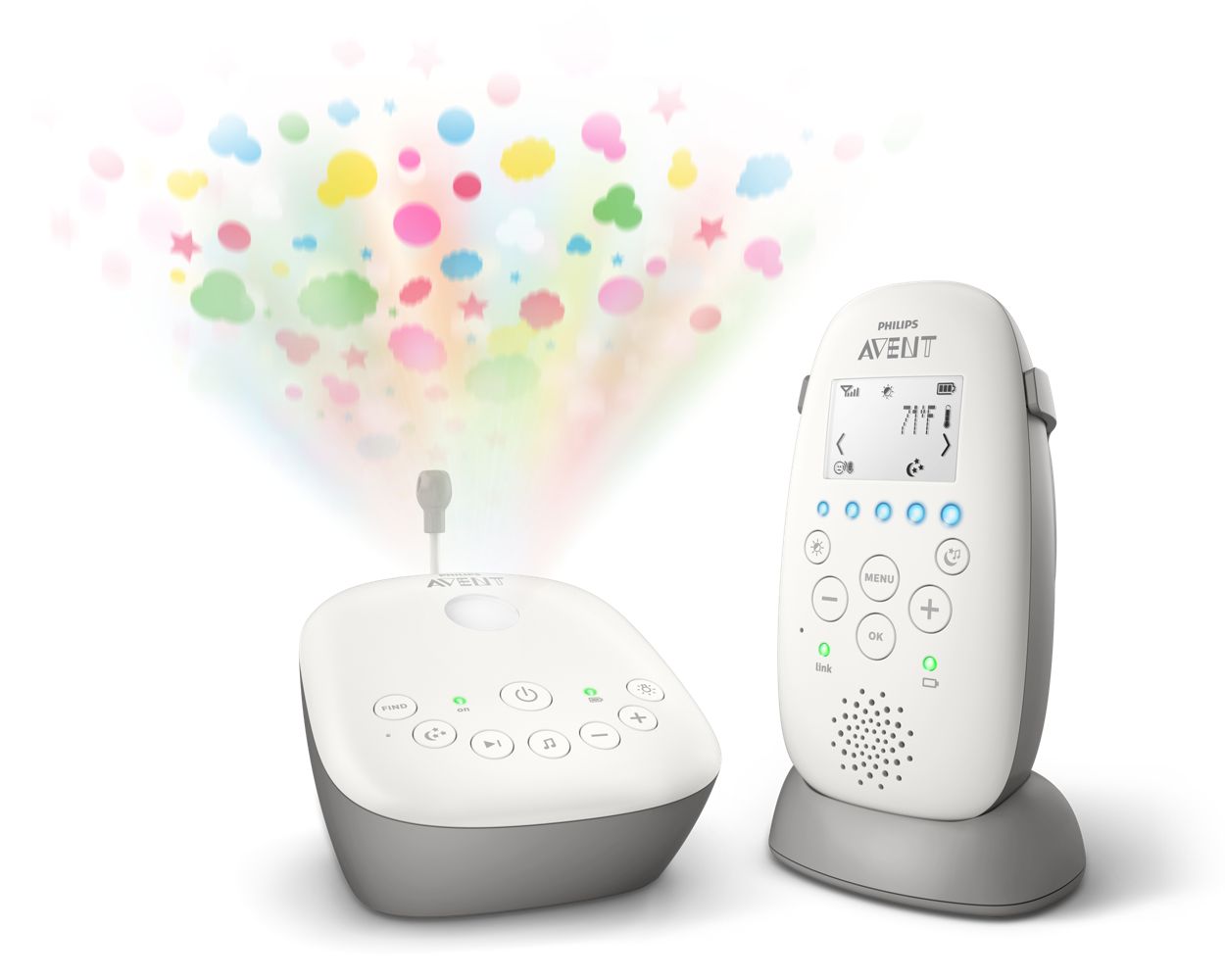 Alfabetische volgorde verhaal Maaltijd DECT Audio Baby Monitor with Starry Night Projector SCD730/86 | Avent