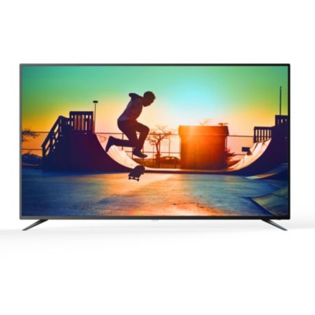 75PUT6303/56 6000 series دقة 4K، شاشة رفيعة جدًا، Smart LED TV